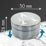 Grinder personnalisé - Noir ou argenté - Modèle Majuscule