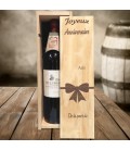 Caisse à vin anniversaire gravé