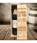 Caisse à vin anniversaire gravé