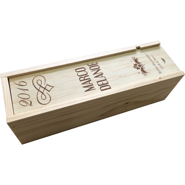 Caisse à vin anniversaire gravé