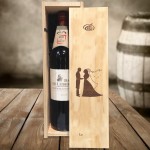 Caisse à vin mariage gravée