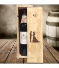 Caisse à vin mariage gravée