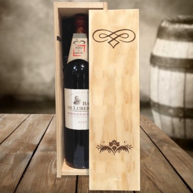 Caisse à vin anniversaire gravé