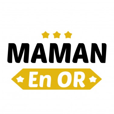T-Shirt blanc Je suis une Maman en or