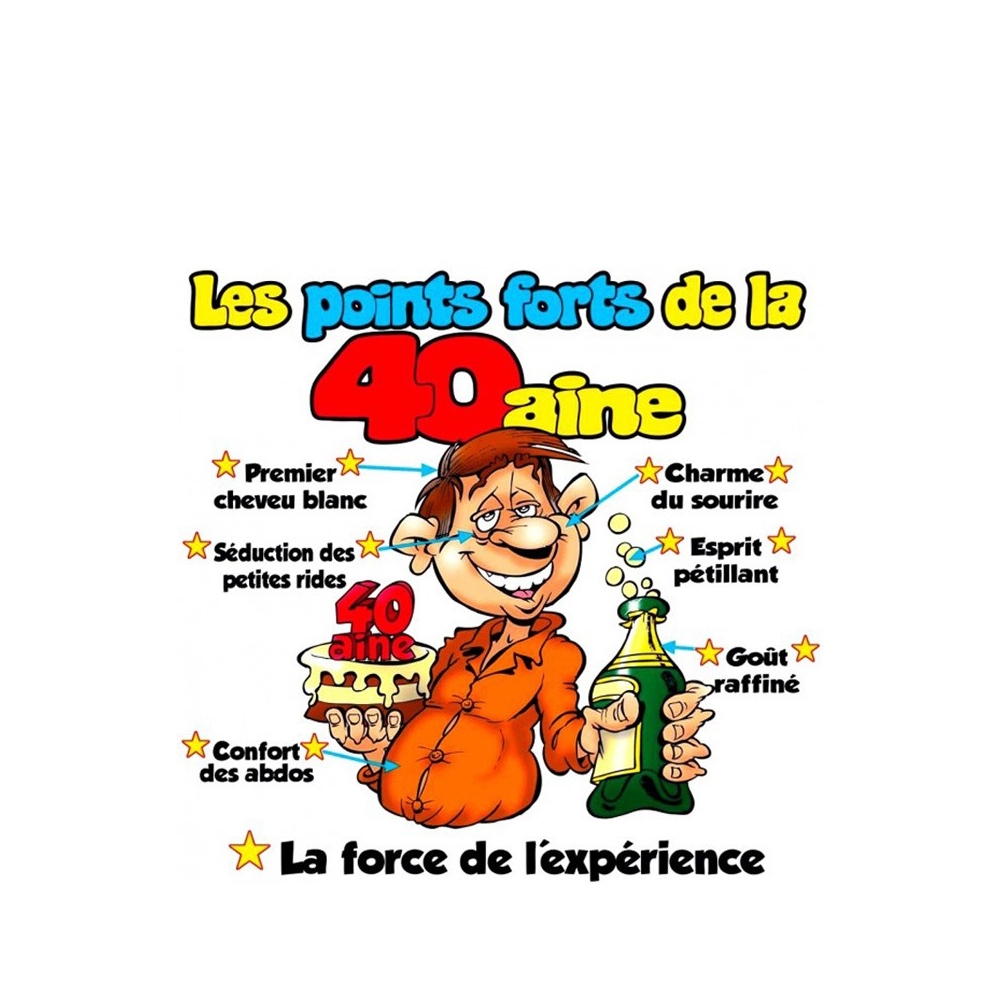 Tee shirt homme anniversaire 40 ans personnalisé