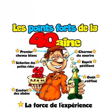 T-Shirt Homme 40 ans à personnaliser