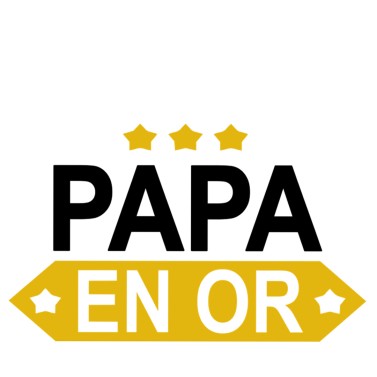 Tablier Papa en Or personnalisé