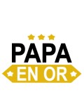 Tablier Papa en Or personnalisé