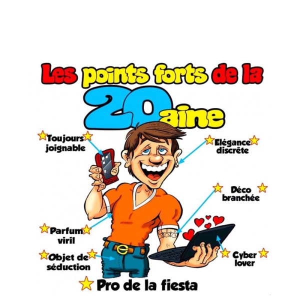 Coussin Anniversaire 20 ans homme