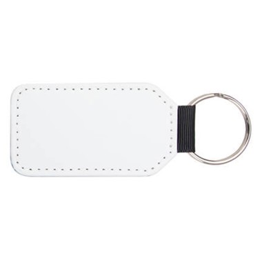 Porte clé cuir rectangle photo personnalisé