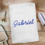 Serviette de bain blanc personnalisée - 450gr/m²