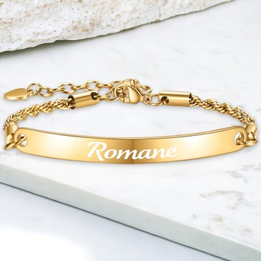 Bracelet personnalisé en or pour femme