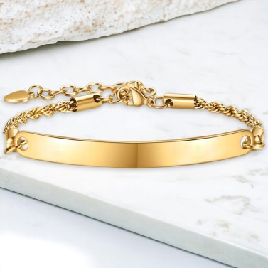 Bracelet personnalisé en or pour femme