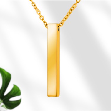 Collier barre dorée à personnaliser pour femme