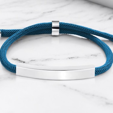 Bracelet personnalisé bleu pour homme et femme