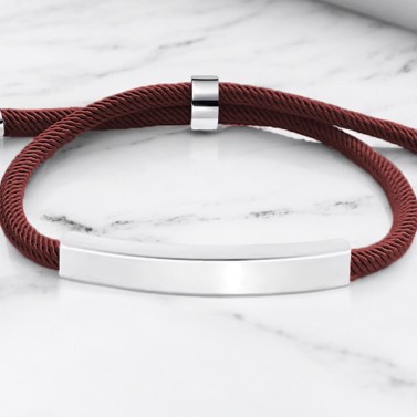 Bracelet personnalisé bordeaux pour homme et femme
