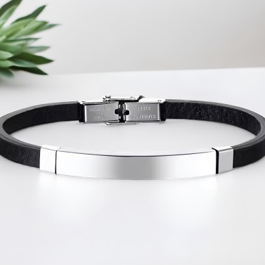 Bracelet en cuir pour homme personnalisé