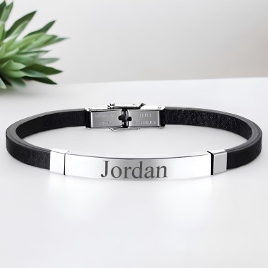 Bracelet en cuir pour homme personnalisé