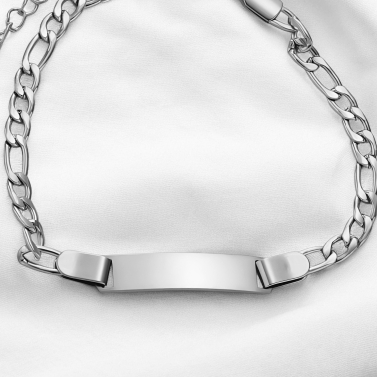 Gourmette enfant personnalisée - Argenté