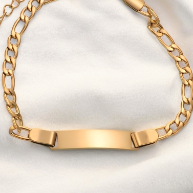 Gourmette enfant personnalisée - Doré