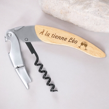 Tire-bouchon sommelier gravé - Modèle Vin