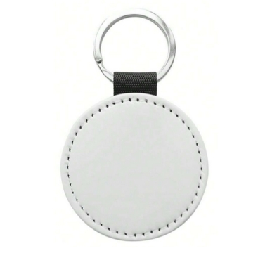 Porte clés cuir rond photo personnalisé