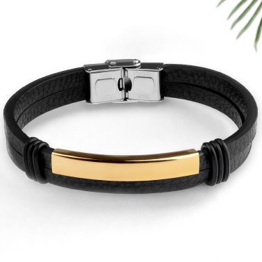 Bracelet personnalisé avec prénom - Plaque Dorée