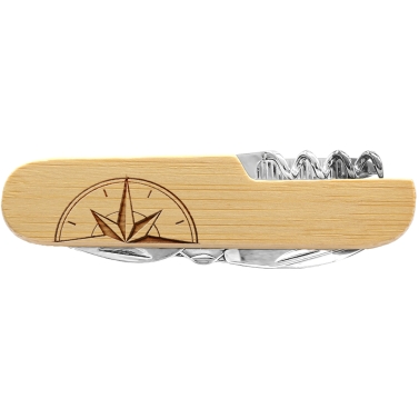 Couteau multifonction en bambou - Modèle Boussole