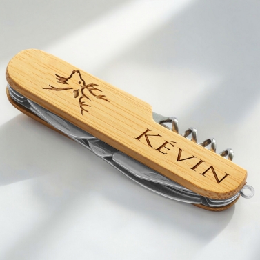 Couteau suisse en bambou - Modèle Chasse