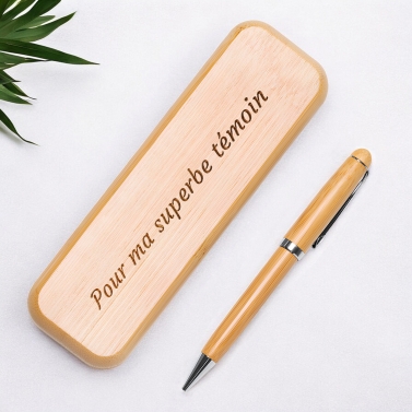 Stylo avec son coffret personnalisé avec votre texte