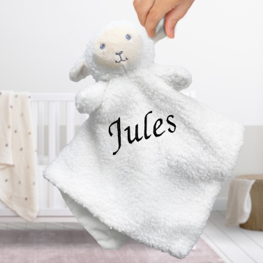 Doudou mouton personnalisé avec prénom brodé