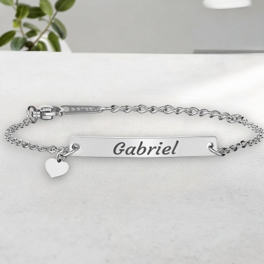 Gourmette bébé personnalisée en argent