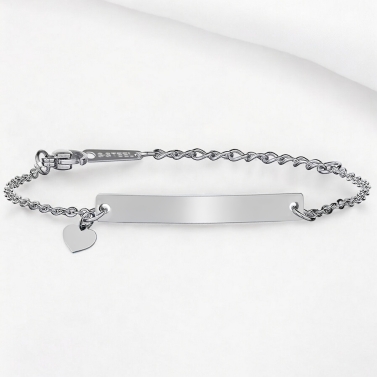 Gourmette bébé personnalisée en argent