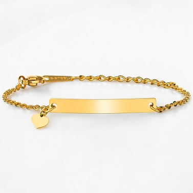 Gourmette bébé personnalisée couleur or