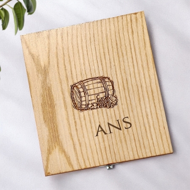 Coffret vin personnalisé - 4 accessoires - Modèle Anniversaire