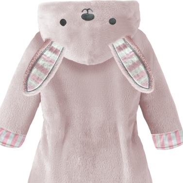 Robe de chambre bébé personnalisable - Lapin rose