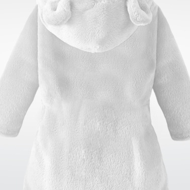 Peignoir bébé blanc à broder