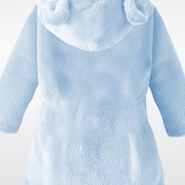 Peignoir bébé bleu à broder
