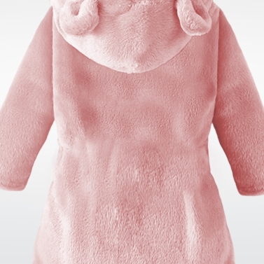 Peignoir bébé rose à broder