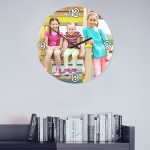 Horloge verre photo design