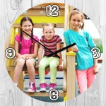 Horloge verre photo design