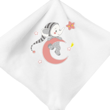 Doudou Girafe avec une personnalisation – Lune rose