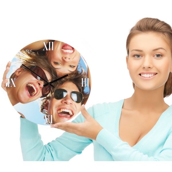 Horloge verre photo classique