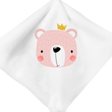 Doudou Éléphant personnalisé - Ours rose