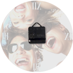 Horloge verre photo classique