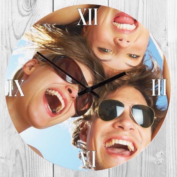 Horloge verre photo classique