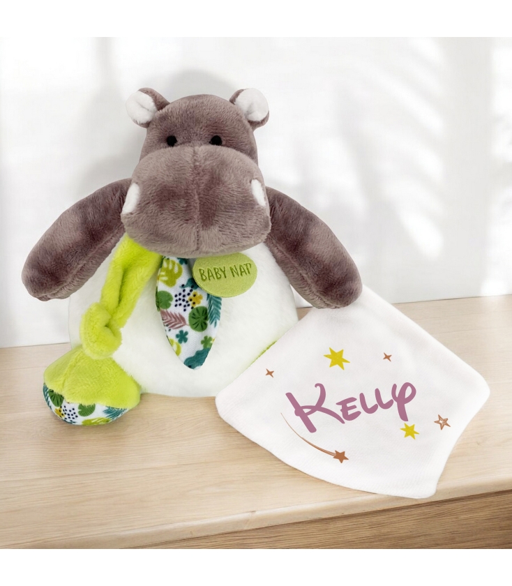 Doudou Hippopotame personnlisable �?? ?�toile