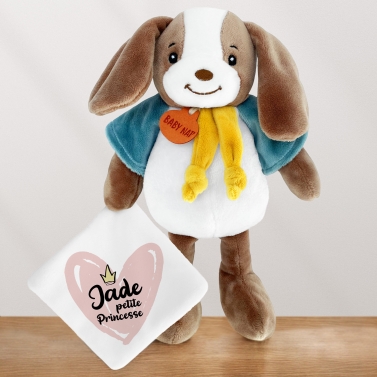 Doudou Chien personnalisé – Petite princesse