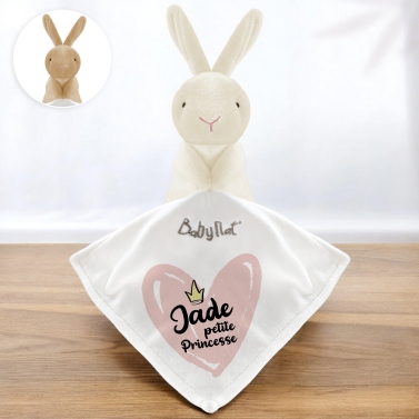 Doudou lapin à personnaliser - Petite Princesse