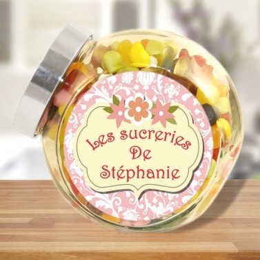 Bonbonnière en verre personnalisée